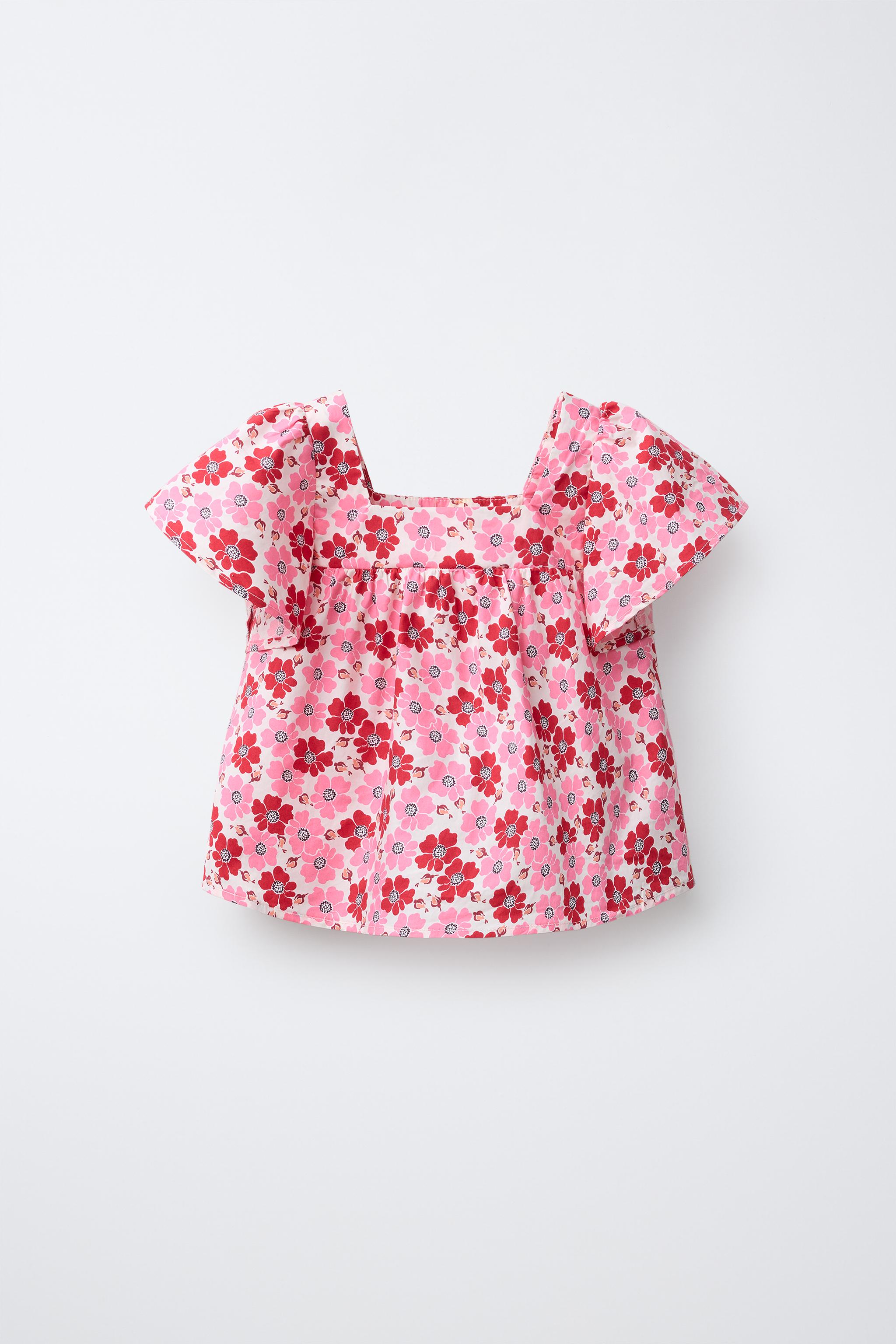 FLORAL POPLIN TOP